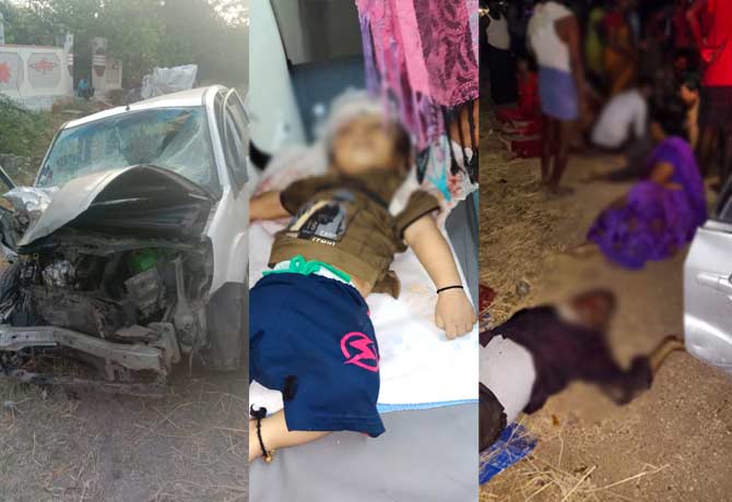 Road-Accident, Two persons died in road accident at suryapet
