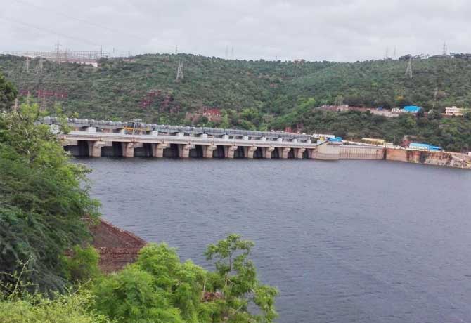 Flood Water Inflow Increases to Srisailam Reservoir