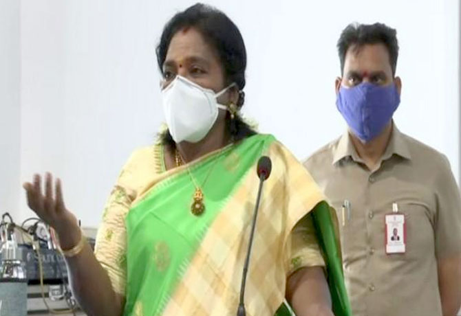 Governor Tamilisai visits ESI Hospital