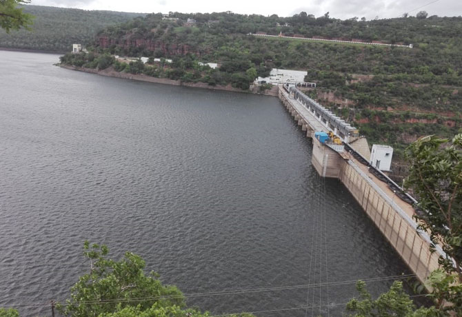 Srisailam Project Gates Closed with dip in Inflow