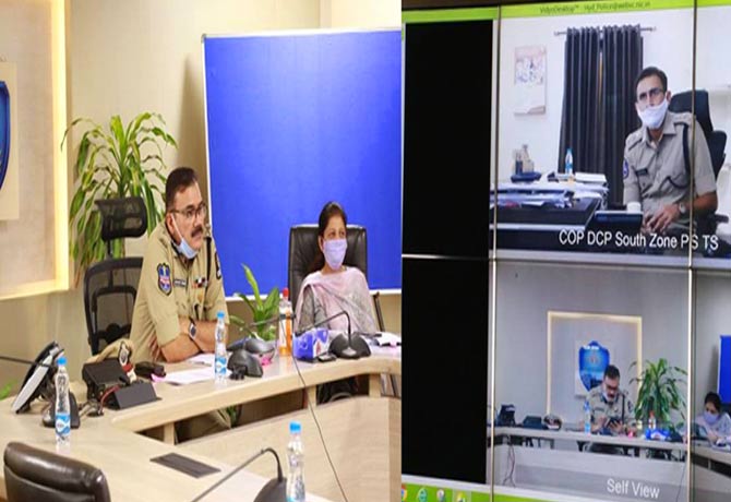 City CP Anjani Kumar video conference with DCPs