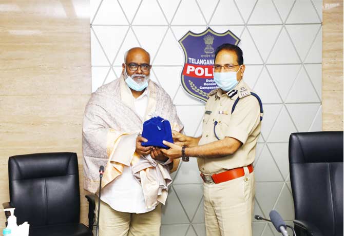 DGP who unveiled song composed by Keeravani