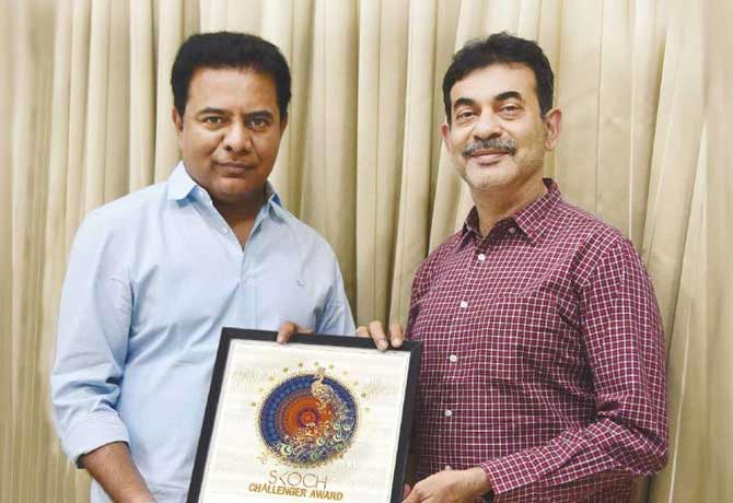 IT Minister KTR has been awarded the SKOCH