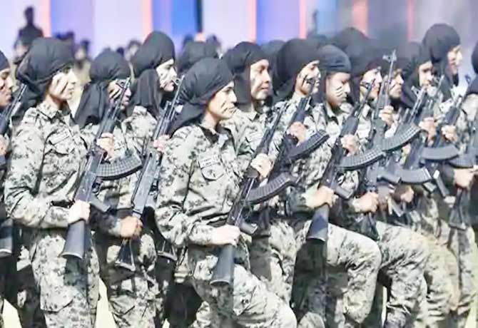 Women contingent inducted into CRPF's CoBRA commando unit