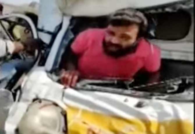 TSRTC Bus Collided with an Auto in Jagtial