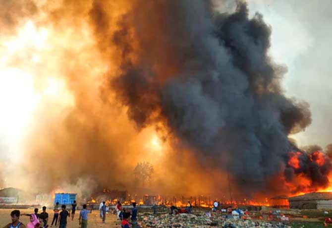 15 Dead- 400 Missing In Rohingya Camp in Bangladesh
