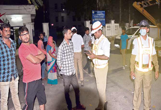 Challans for vehicles violating traffic regulations