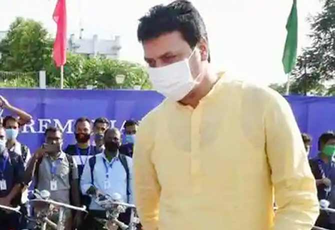 Tripura CM Biplab Deb tests positive for COVID-19