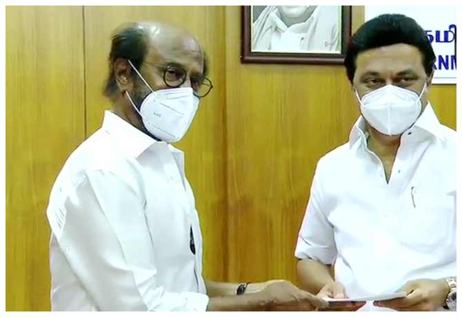 Actor Rajinikanth handed over Rs 50 lakhs for Covid