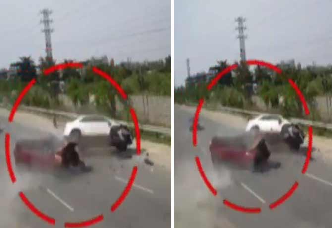 Four Injured in Road Accident in Gachibowli ORR