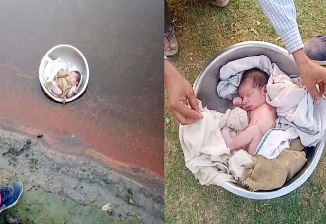 Newborn Baby Found In Yamuna River