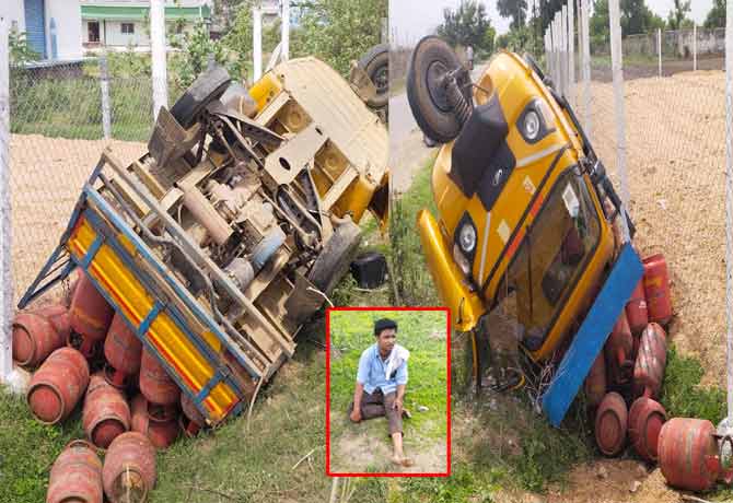 Gas auto roll over in Medak