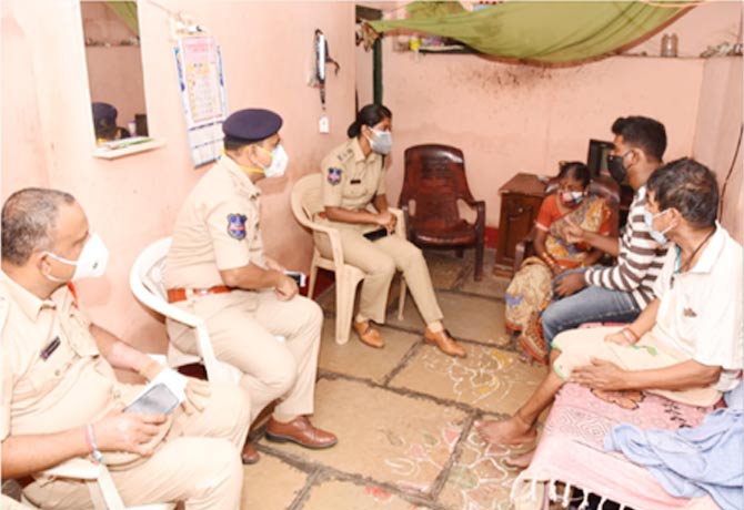 Police meetత families of Maoist