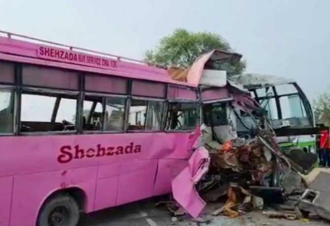 Three Died in Two Buses Collided In Moga