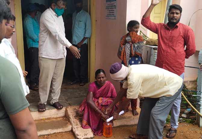 Women suicide attempt with petrol in Vikarabad