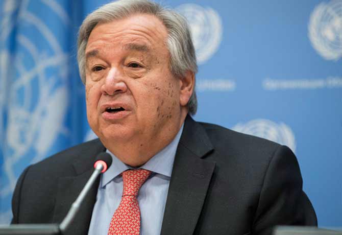 UN chief Guterres' concern over corona deaths
