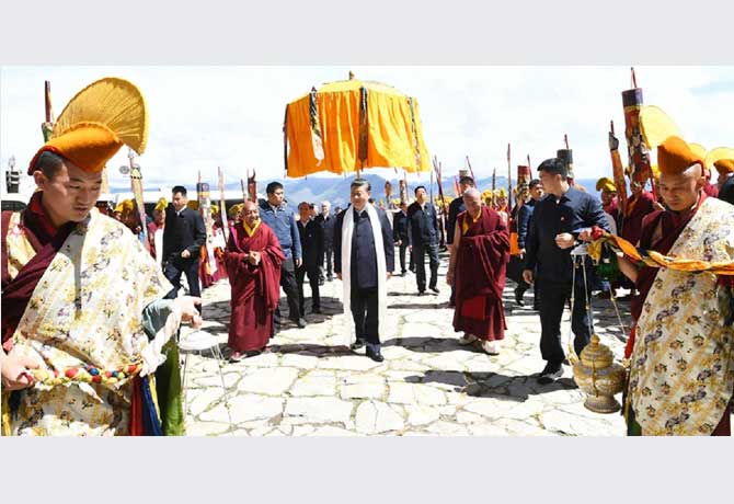 Chinese President visits Tibet