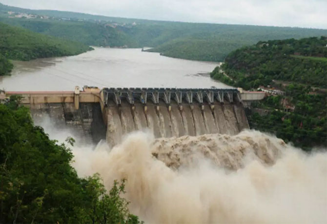 Heavy water Inflow to Srisailam Project