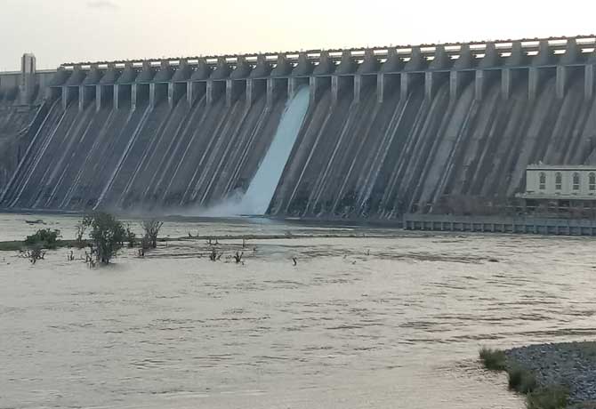 Heavy flow water to Nagarjuna sagar