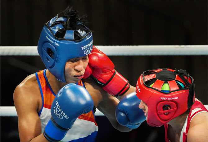 Boxer Lovelina Borgohen won the bronze medal