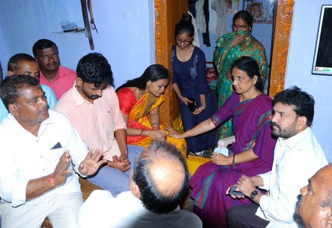 Sabitha Indra reddy visit groom house in car incident