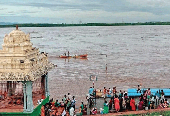 first danger warning to Godavari flood