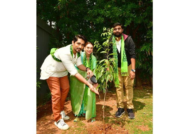 Mahasamudram movie unit plant tree