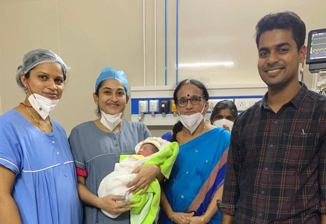 District collector's wife gives birth to baby in govt hospital
