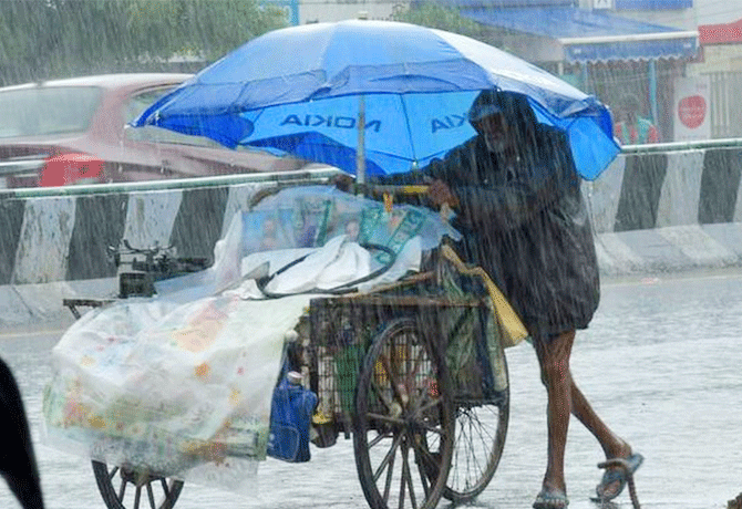 Rain in many parts of Hyderabad