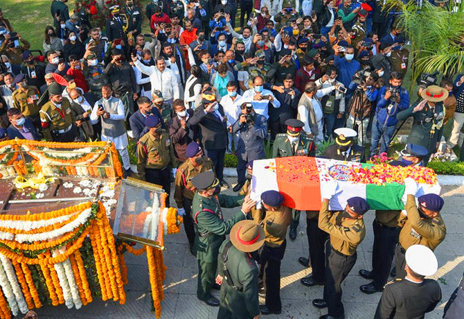 General Bipin Rawat's funeral end
