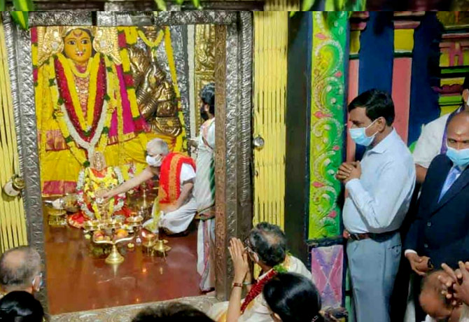 CJI NV Ramana visit Warangal Bhadrakali Temple
