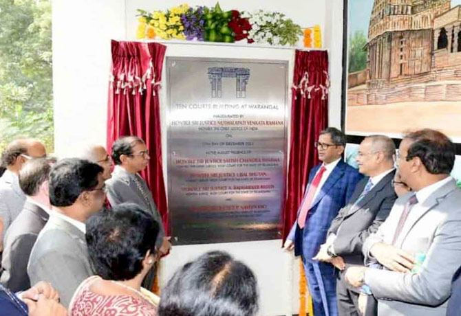 NV Ramana Inaugurates Court building in Hanamkonda