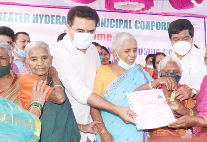 KTR hands over 248 double bedroom houses to beneficiaries