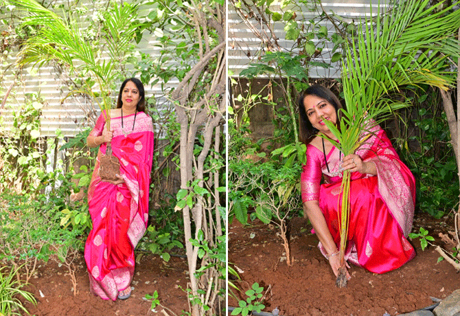 Padmajareddy participating in Green India Challenge