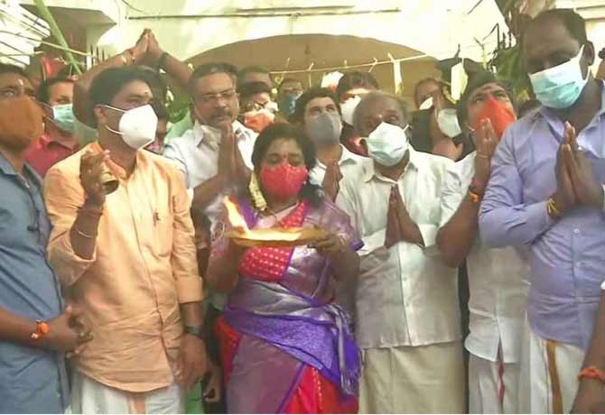 Governor Tamilsai participating in Pongal celebrations in Tamil Nadu