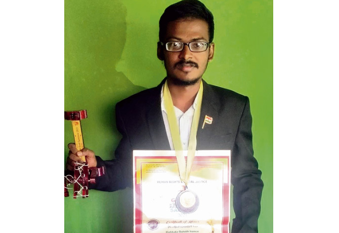 Rohit Kumar is recipient of the Mahatma Gandhi Peace Doot Award