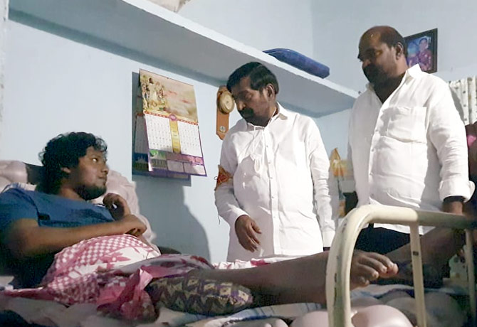 Minister Jagadish Reddy helps young man treatment