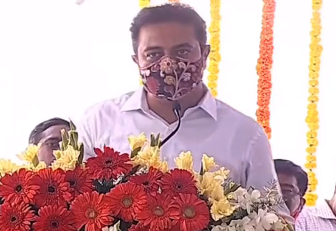 KTR Speech at Shaikpet flyover inaugurated