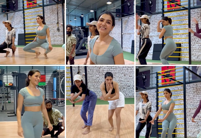 Samantha's 'Oo Antava Oo Oo Antava' song Practice Video