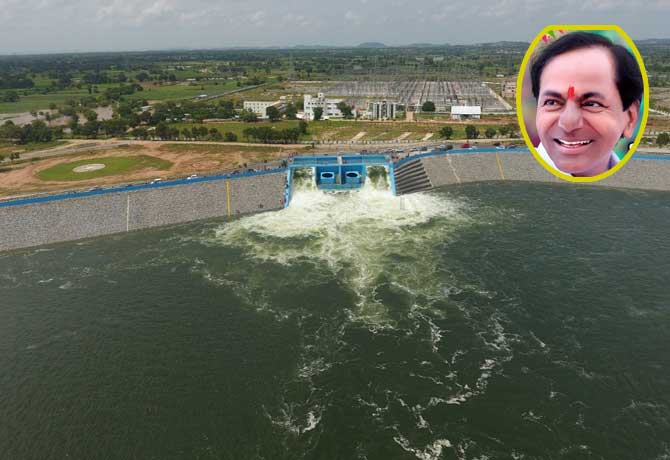 Irrigation water send to crop in KCR Birth Day