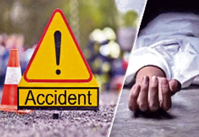 Young man death in road accident at Kakinada