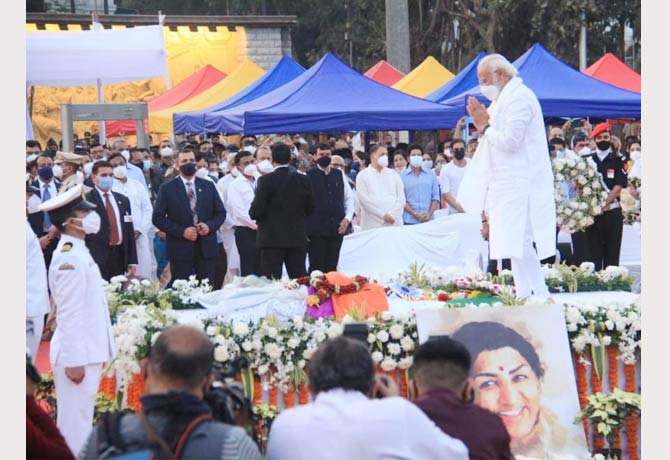 Lata Mangeshkar funeral is over