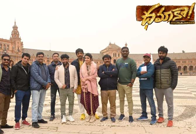Dhamaka Movie Song Shoot in Spaine