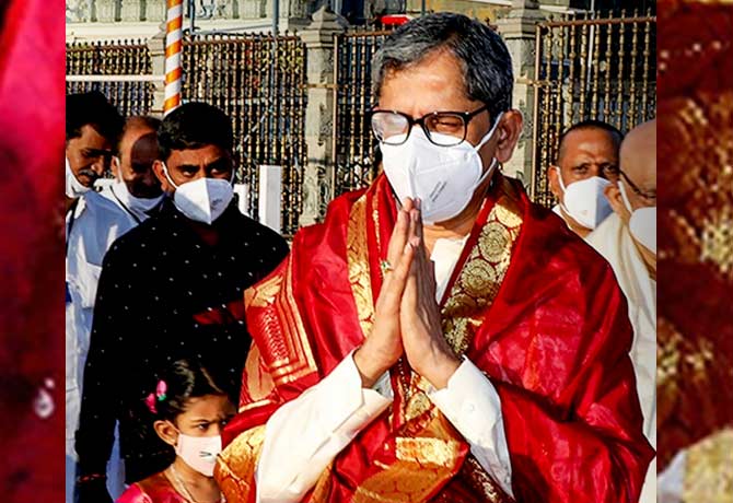 CJI NV Ramana Visit Tirumala Temple