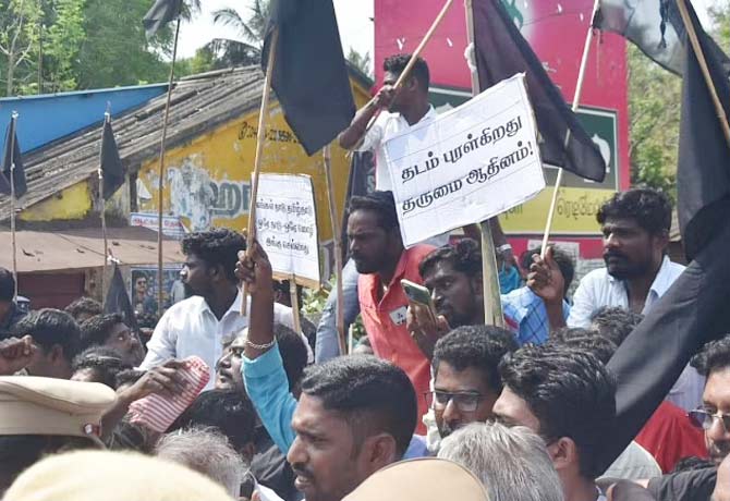 Protests against Tamil Nadu Governor RN Ravi