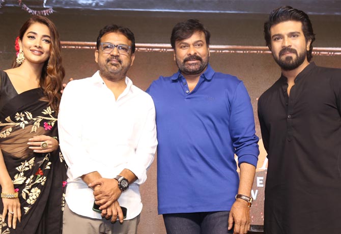 Ram charan act with Chiranjeevi