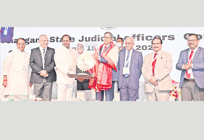 Number of High Court judges increased with NV Ramana initiative:CMKCR