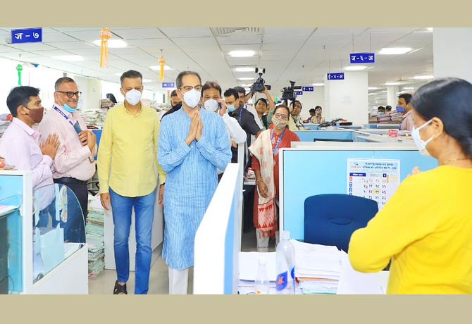 CM Uddhav Thackeray visits Mantralaya