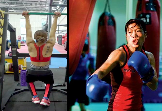 Boxer Mary Kom Fitness Workouts at Gym