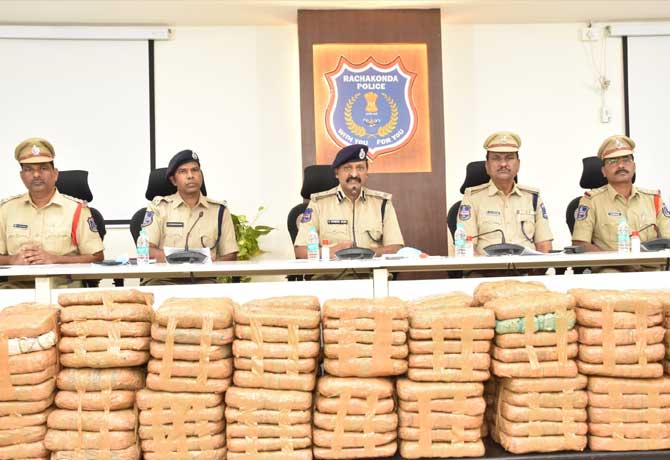 Rachakonda police marijuana seized in Hyderabad